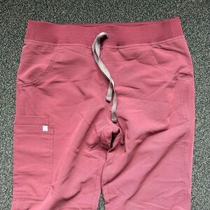 Figs Burgundy Scrub Pants